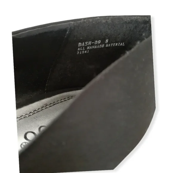 BAMBOO Black Satin Stilettos w/Rhinestone Embellished Heel - Picture 8 of 8